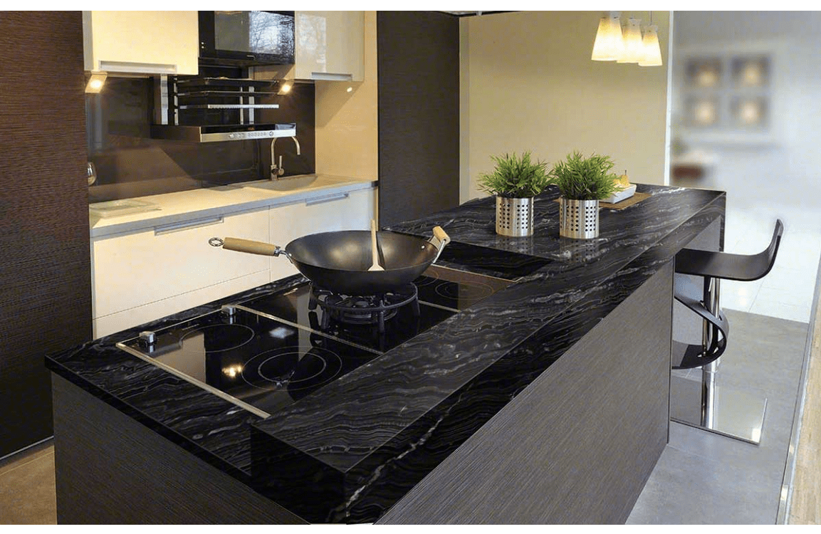 Nên dùng đá granite loại nào làm tủ bếp gia đình?